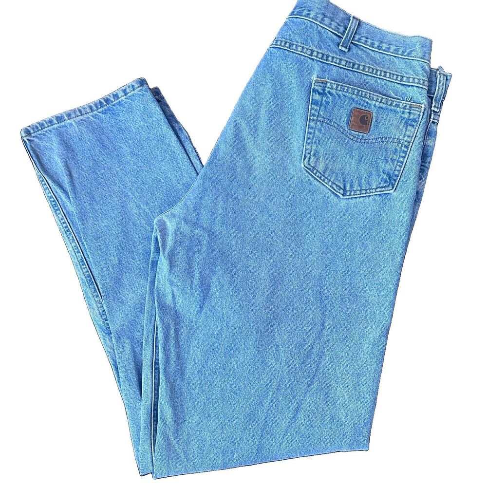 Carhartt B17 Men’s Jeans 42x38 Relaxed Fit Straight Leg Stone Wash Workwear